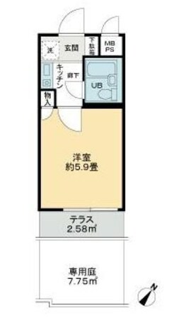 ライオンズマンション代田橋の物件間取画像